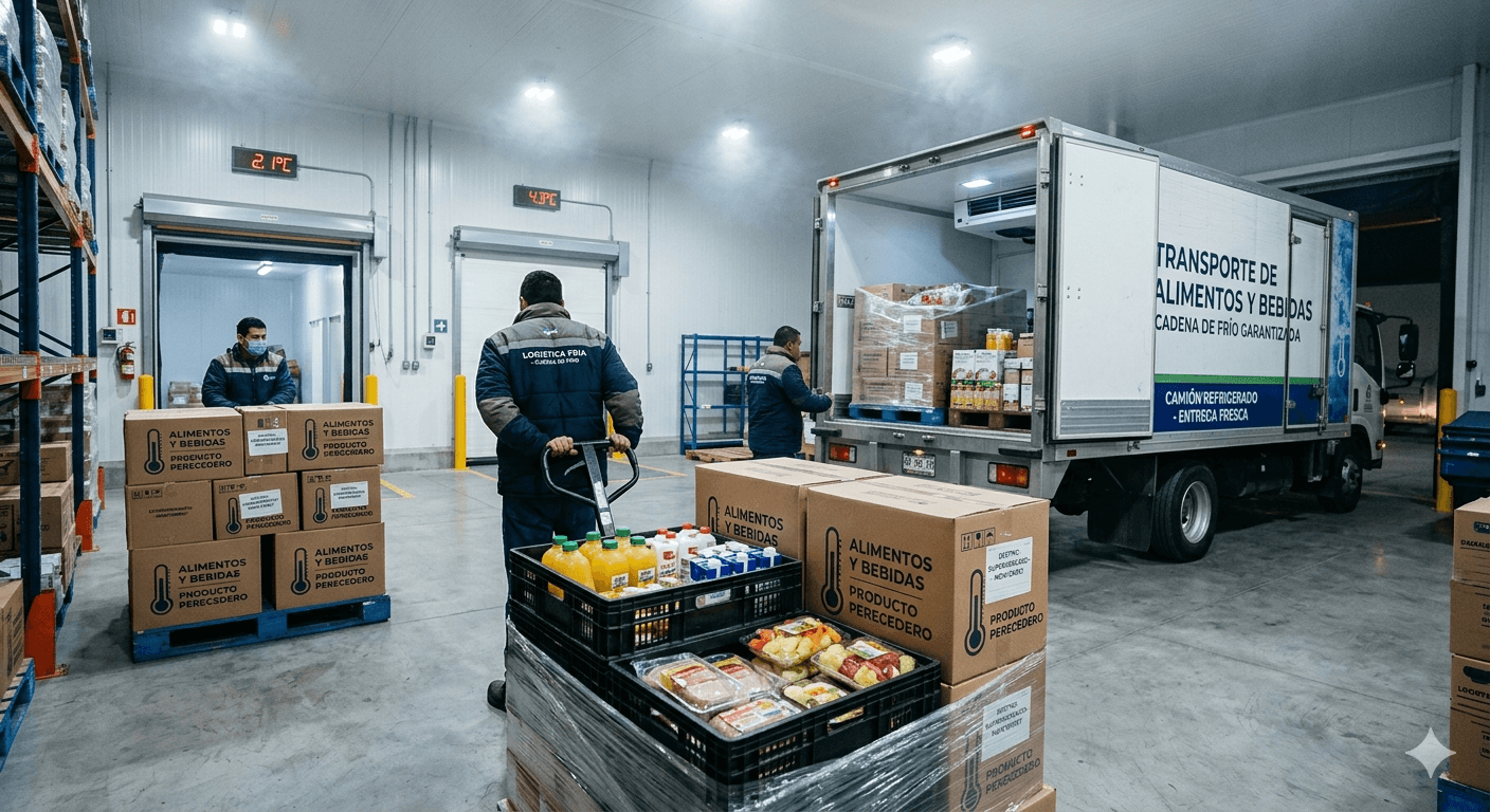 Logística de alimentos y bebidas con cadena de frío